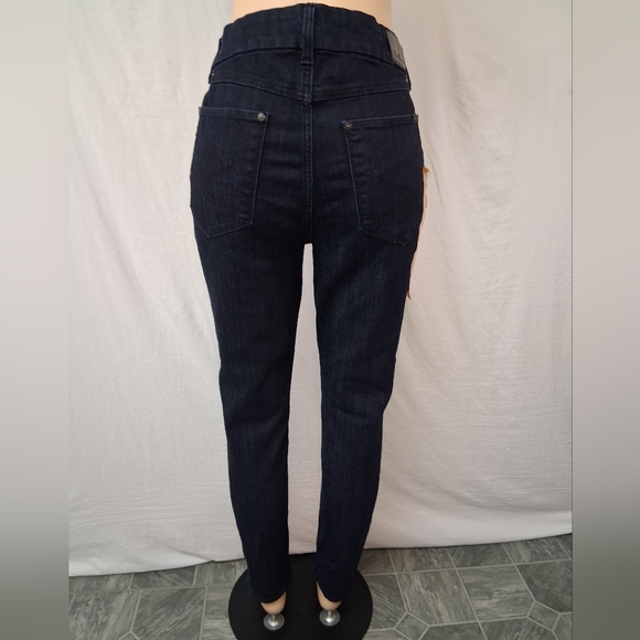 Seven 7 New Jeans High-Rise Skinny Jeans in Dark Indigo - Picture 9 of 16